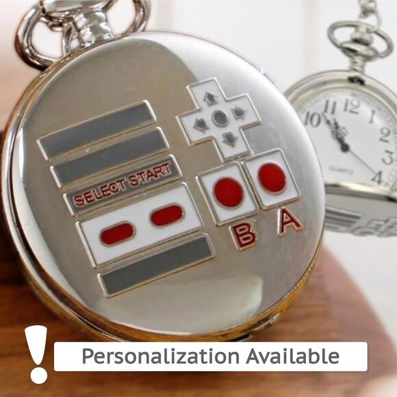 Other - Nintendo Controller Pocket Watch - Personalized NES Video Game Gift for Gamers